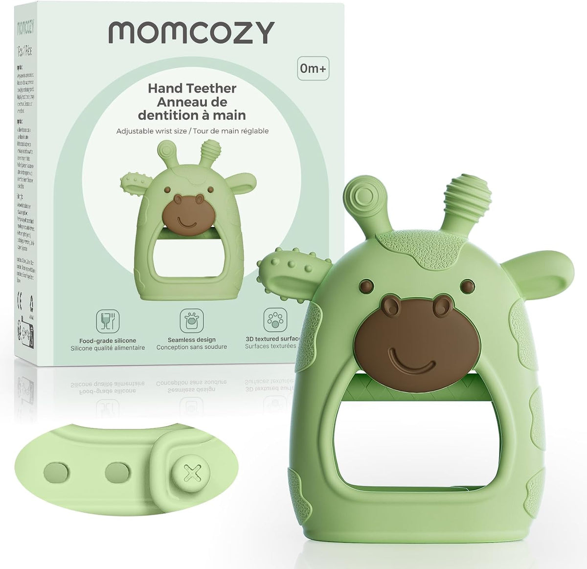 Momcozy Baby Teether Toys | Food Grade Silicone Teether Baby Toys | Yellow