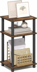 Furinno Turn-N-Tube 3-Tier Toolless Side Table, Compact, White