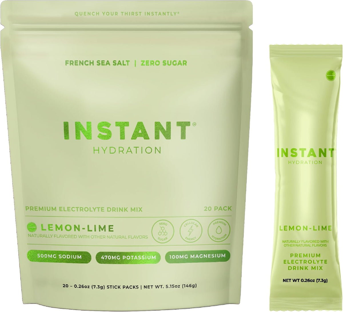 Instant Hydration Sugar Free Electrolytes Powder Packets Variety Pack - Watermelon, Raspberry, Lemon Lime Drink Mix & Travel Essentials with Magnesium and Potassium - Post Workout Recovery - 20 Sticks