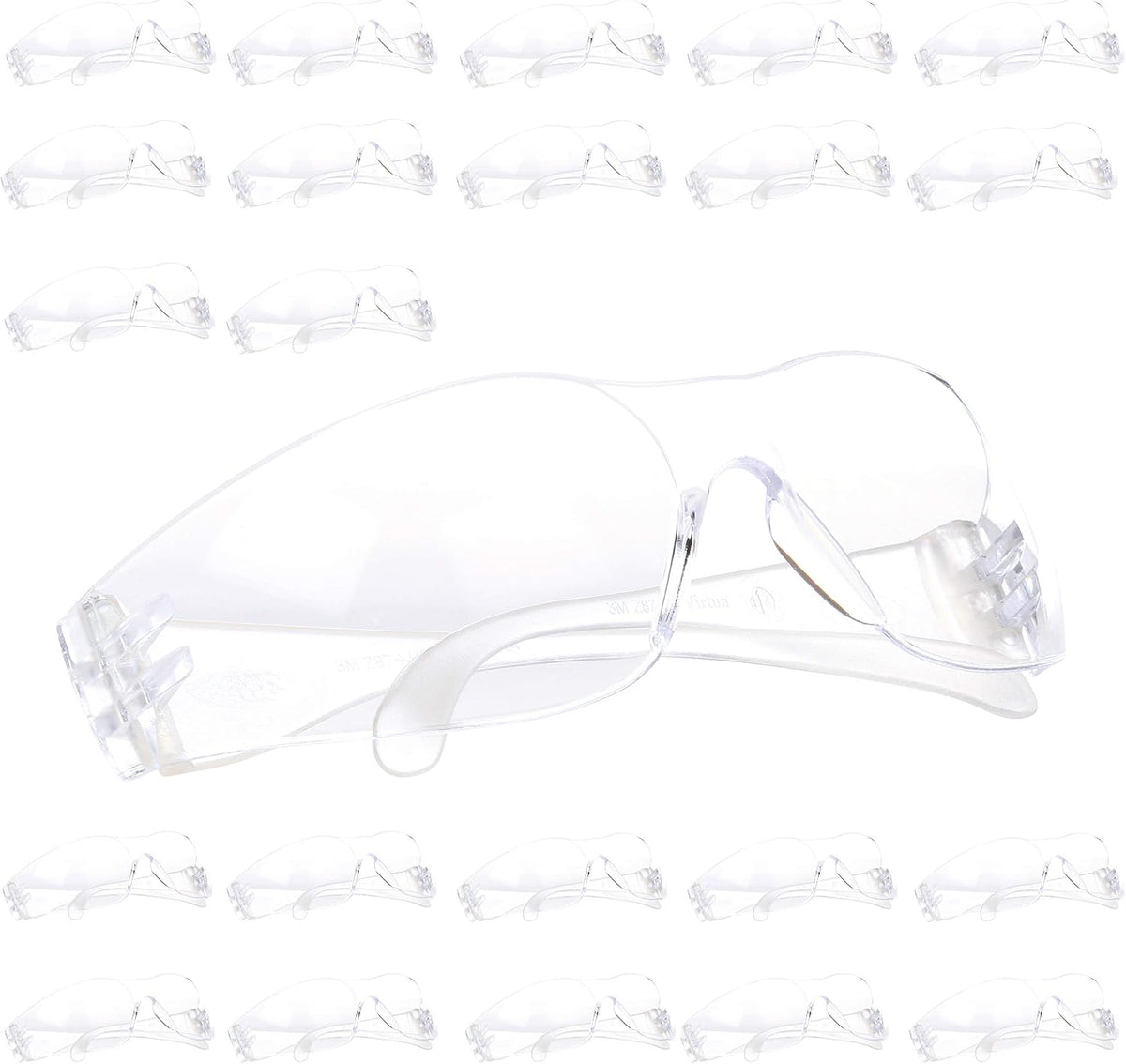 3M Safety Glasses, Virtua, Clear Lens, Clear Frame, ANSI Z87