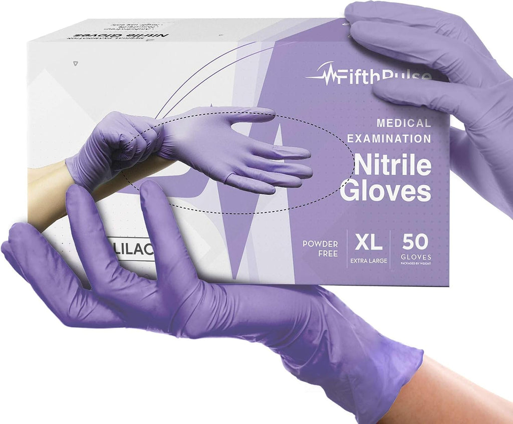 Lilac Nitrile Disposable Gloves - 200 Count - 3 Mil Nitrile Gloves Small - Powder and Latex Free Rubber Gloves - Surgical Medical Exam Gloves - Food Safe Cooking Gloves