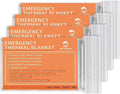 QIO CHUANG Emergency Mylar Thermal Blankets 4 Packs Survival Kit 84''x55''