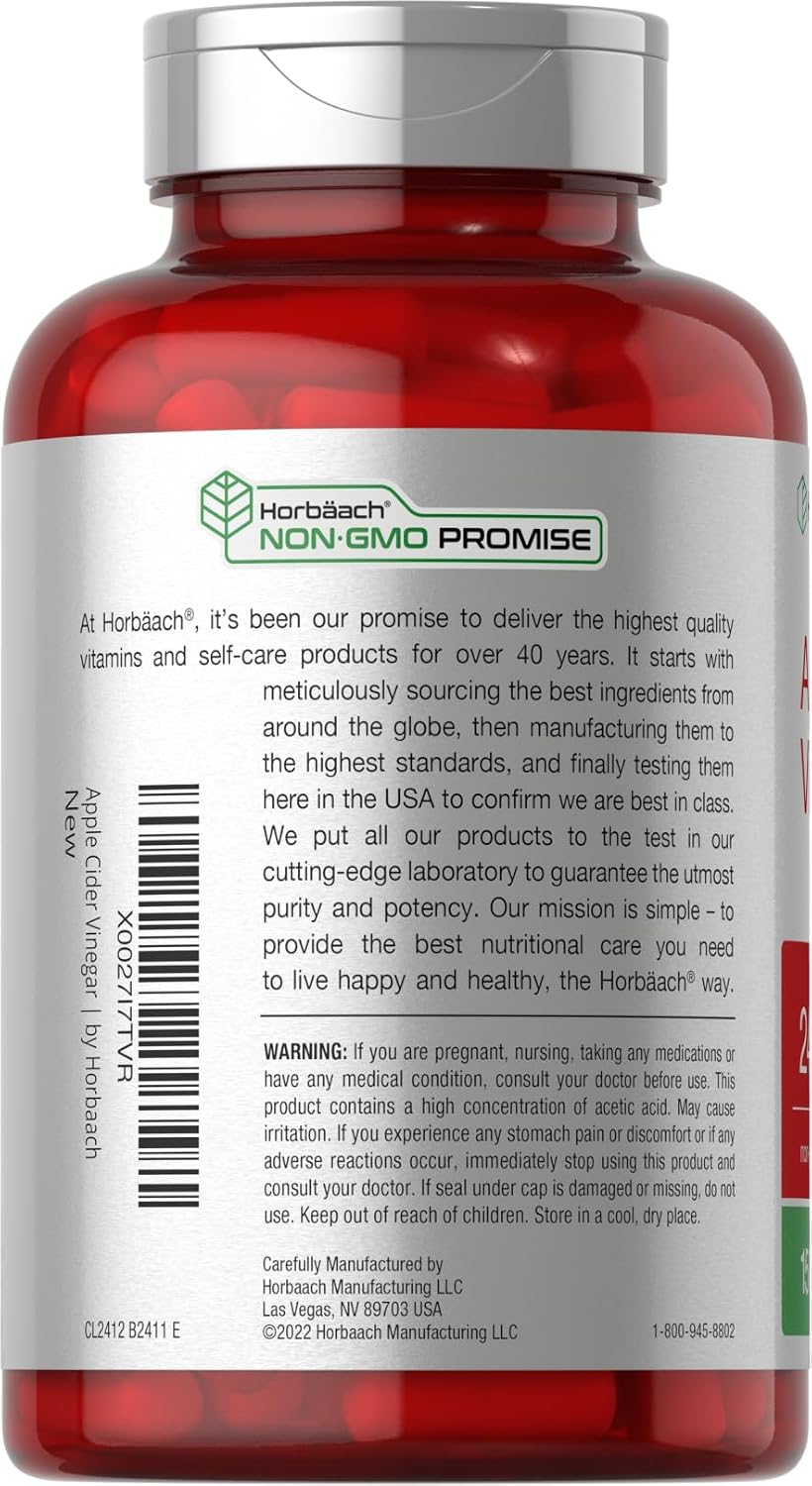 Horbäach Apple Cider Vinegar Capsules | 2400mg | 150 Count