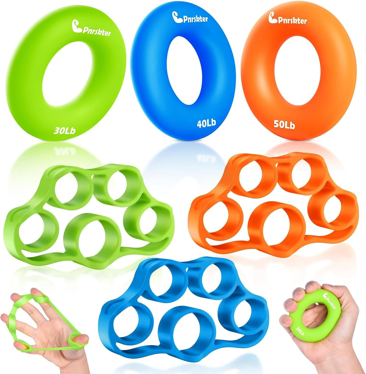 Pnrskter Hand Grip Strengthener, Finger Exerciser, Grip Strength Trainer
