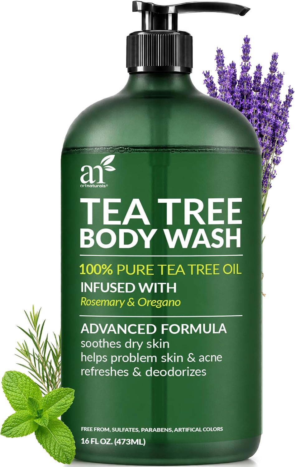 Artnaturals Tea Tree Body Wash with Rosemary & Mint, 16 fl oz, 2 Pack