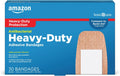 Amazon Basic Care Heavy Fabric Adhesive Bandages, Strong Adhesion, Large Tough & Flexible Non-Stick Pad Cushion, 1.75 x 4 in, 30 Count