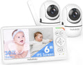HelloBaby 6'' No WiFi Video Baby Monitor with Camera Audio, 30H Battery