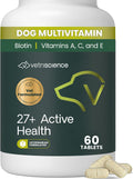 VetriScience Senior 27+ Multivitamin for Senior Dogs, Veggie, 60 Count