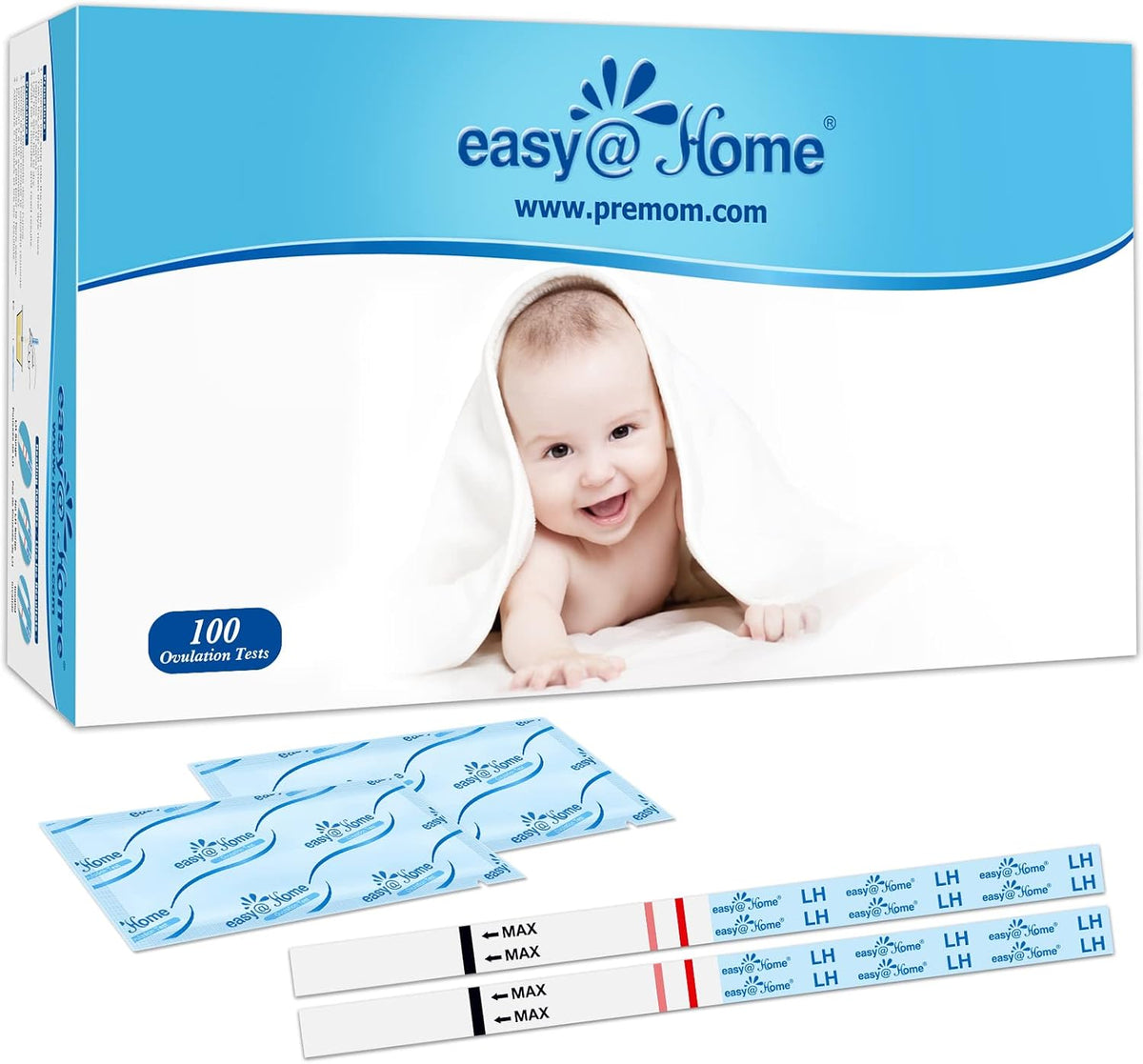 easy@Home Ovulation Test Strips, 25 Pack Fertility Tests