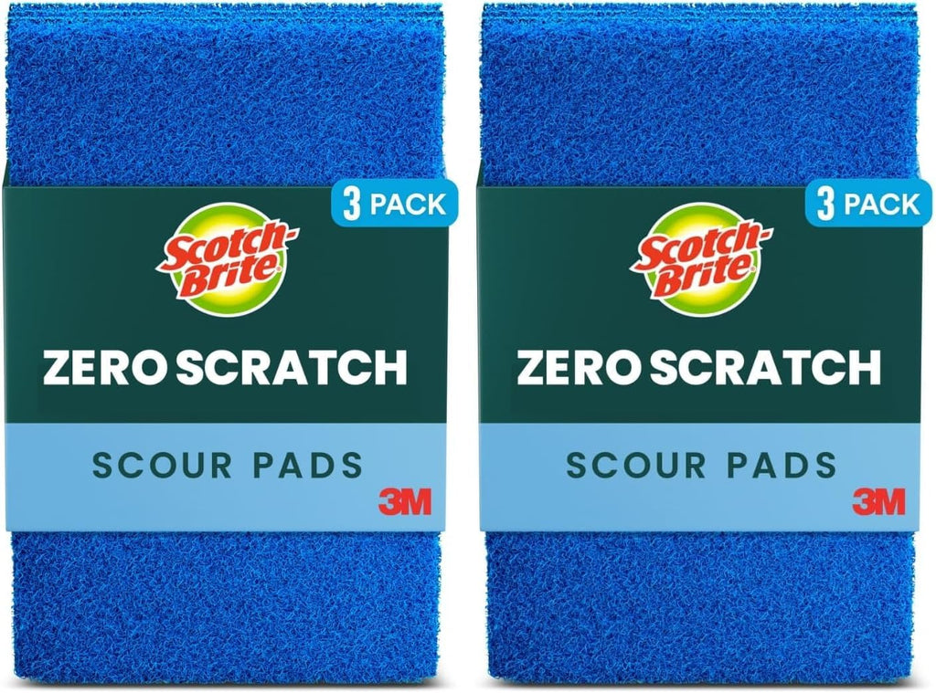 Scotch-Brite Zero Scratch Scouring Pad, 3 Pack