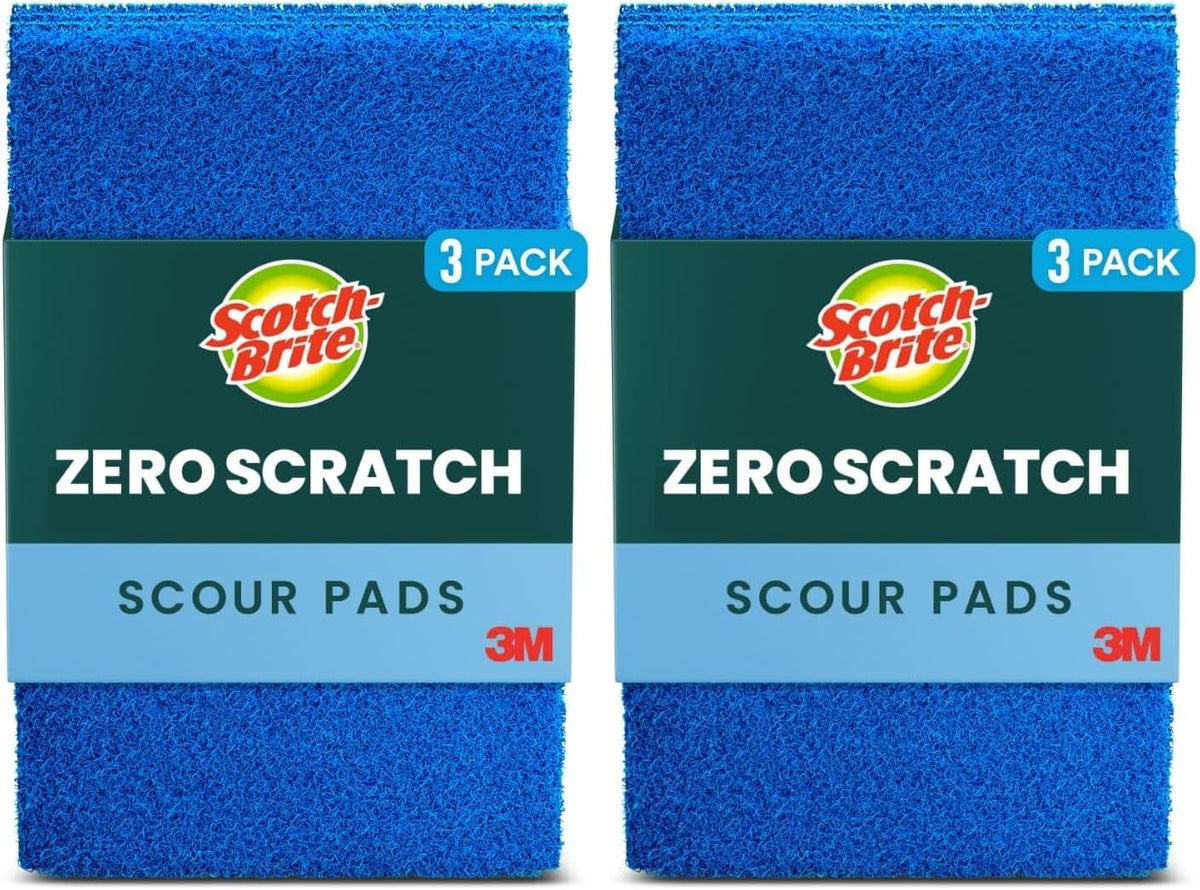Scotch-Brite Zero Scratch Scouring Pad, 3 Pack
