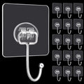 DKHDBD Adhesive Hooks 16 Pack 33lb Heavy Duty Waterproof