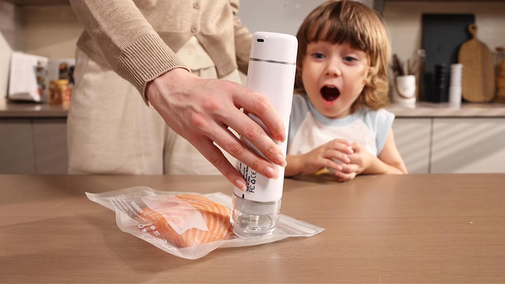 Vacuum Sealer for Food: 30 Reusable Bags & 20ml Tank