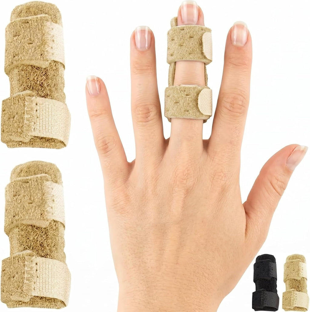 Vive Finger Splint (2 Pack) - Universal Finger Straightener - Broken