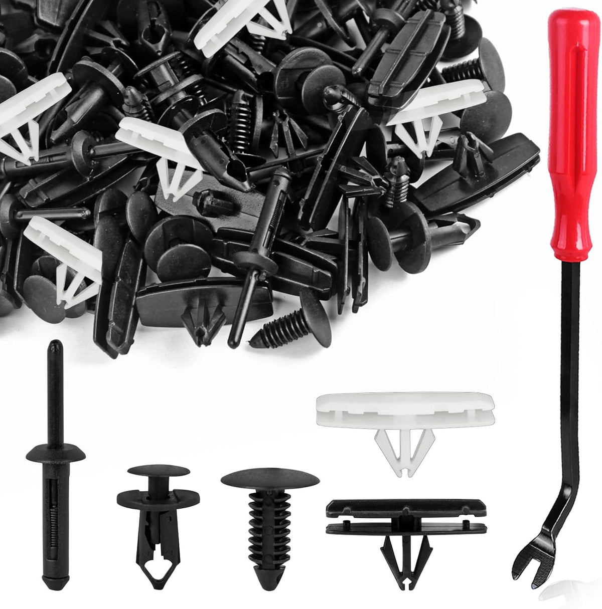 150PCS Jeep Wrangler Fender Clips, 5 in 1 Wrangler Grille Fastener Retainer