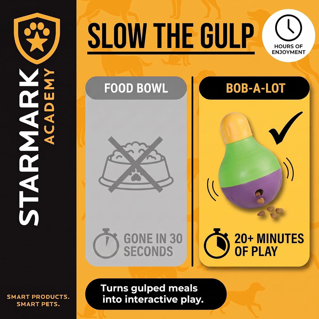 Starmark Treat Dispensing Bob-A-Lot Small Dog Interactive Feeder Toy