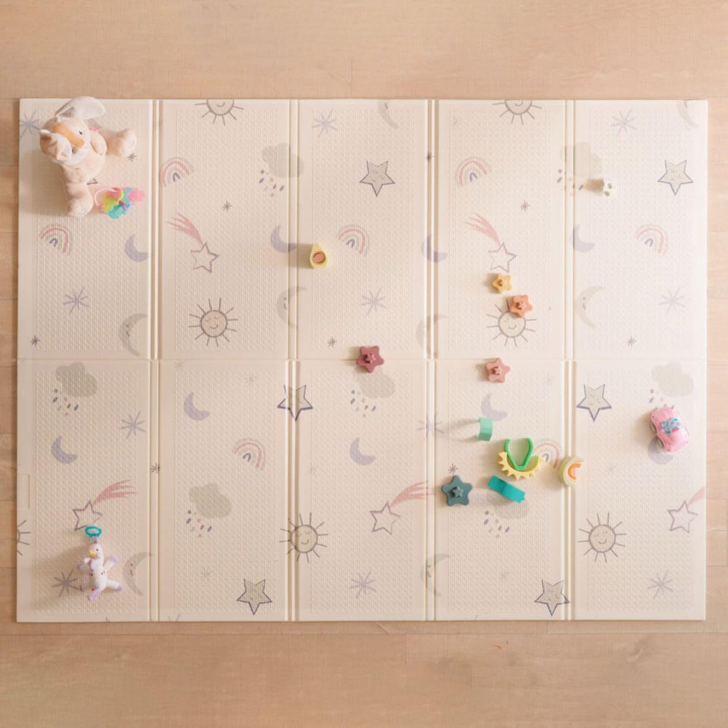 Nuby Reversible Baby Floor Mat, Stars and Sky