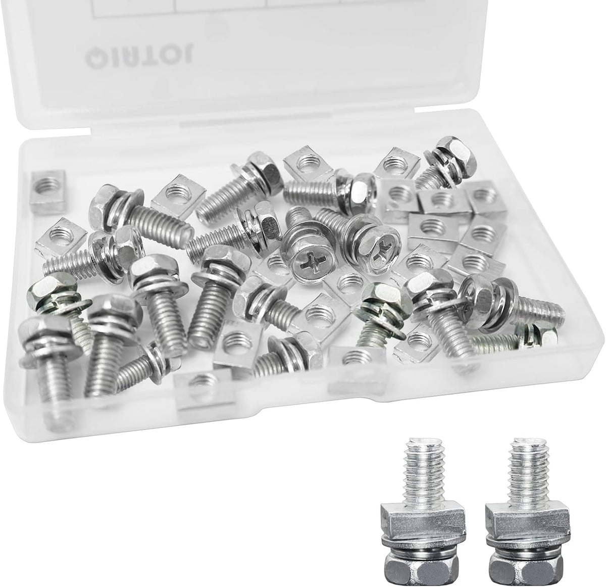 6 PCS Motorcycle Battery Bolts and Nuts,M6x16MM Bolts and Nuts Kit