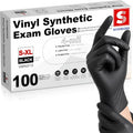 Schneider Medical Nitrile/Vinyl Blend Exam Gloves, Black Disposable