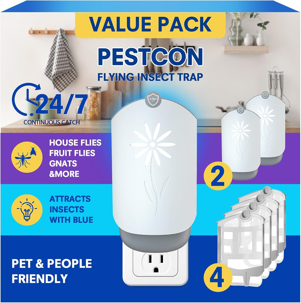 8 Pack Refill Cartridges Kit Compatible with Flying Insect Trap Refill Plug-in Light, Replacement 100% Fit