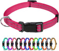 TagME Small Dog Collar, Reflective Puppy Collar, Sky Blue, 3/8" Width