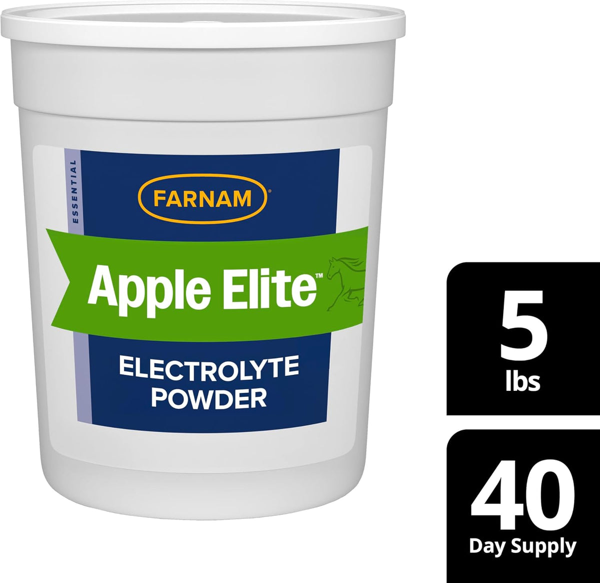 Farnam Apple Elite Horse Electrolytes Powder Supplement, 40 Day Supply