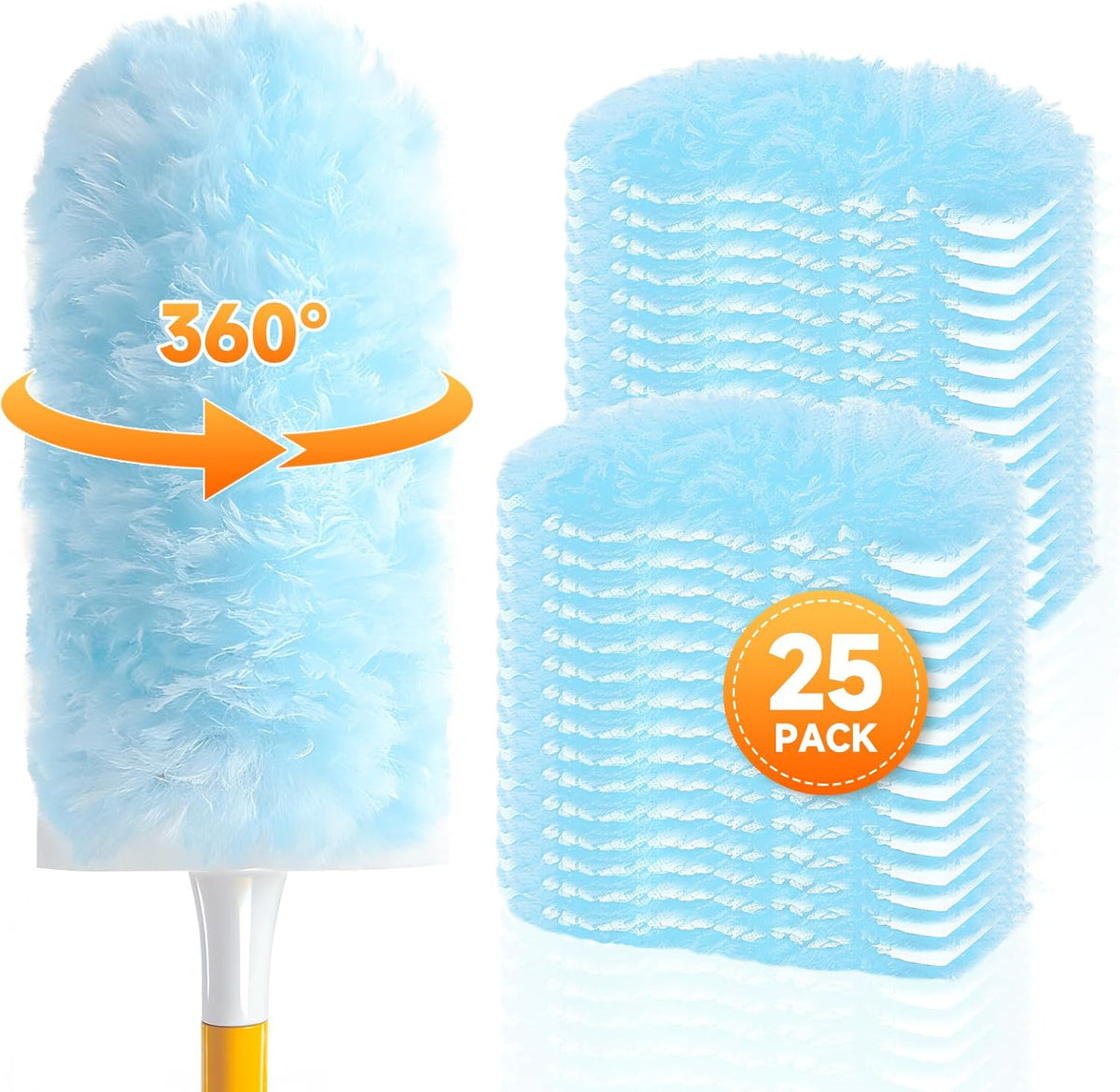 SetSail 25 Count Duster Refills Compatible with Swiffer Dusters, Blue