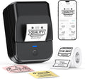 PM240 Label Maker Machine with 3 Tapes, Label Printer Black, Set 1