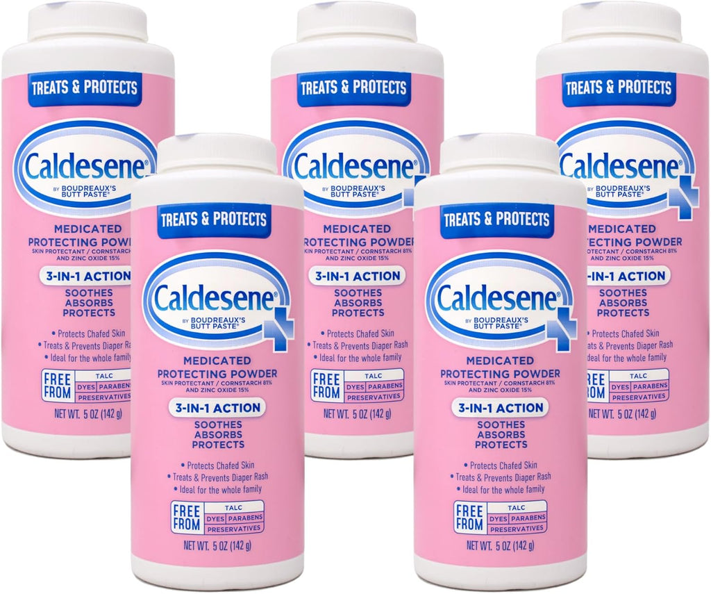 Caldesene Medicated Protecting Body Powder with Zinc & Cornstarch, 5 Oz