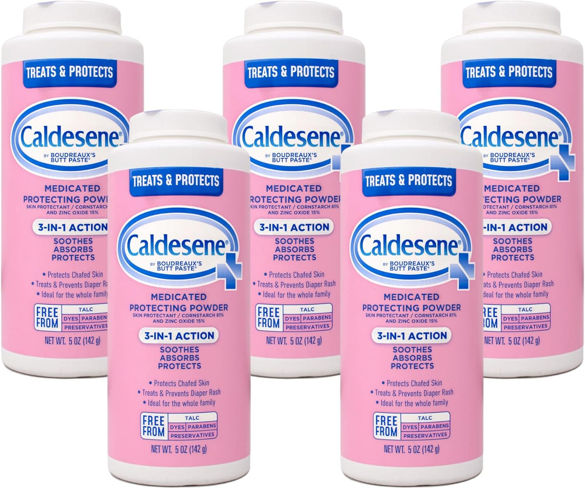 Caldesene Medicated Protecting Body Powder with Zinc & Cornstarch, 5 Oz