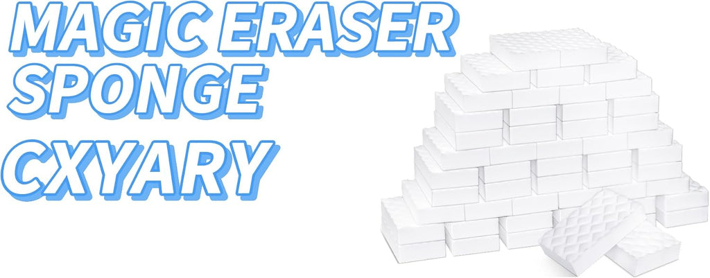 100Pack 2X Magic Sponges Cleaning Eraser, Density Stronger Melamine Sponge