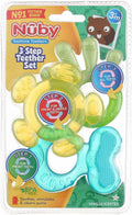 Nuby 3 Step Soothing Teether 3 Piece Set- Boy