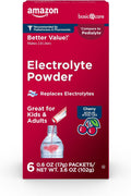 Amazon Basic Care Electrolyte Powder Packets, Strawberry Lemonade, 6 Count (Pack of 1)