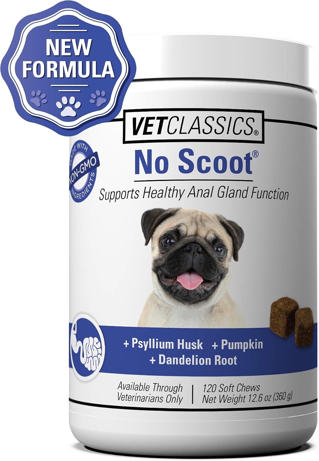 Vet Classics No Scoot for Dogs, Healthy Anal Support - 120 Soft Chews