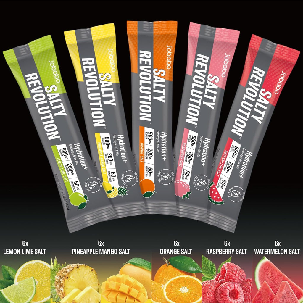 Salty Revolution Electrolytes Powder Packets, Variety Pack (30 Servings)
