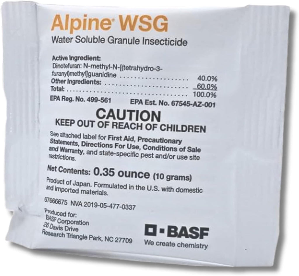 BASF Alpine WSG Insecticide, Soluble Granules, Indoor Outdoor Pest Control