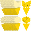 Fruit Fly Traps Indoor Fungus Gnat Trap 48PCS for Plants Yellow Outdoor