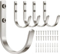 22LB Wall Hooks for Hanging Towel/Coat, Black 5 Pack