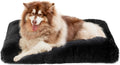 EHEYCIGA Fluffy Dog Crate Bed, Plush Extra Large Dog Pillow, Grey