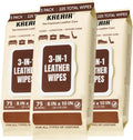 3in1 Leather Cleaner Wipes 75 Count, XL 8 x 10 in