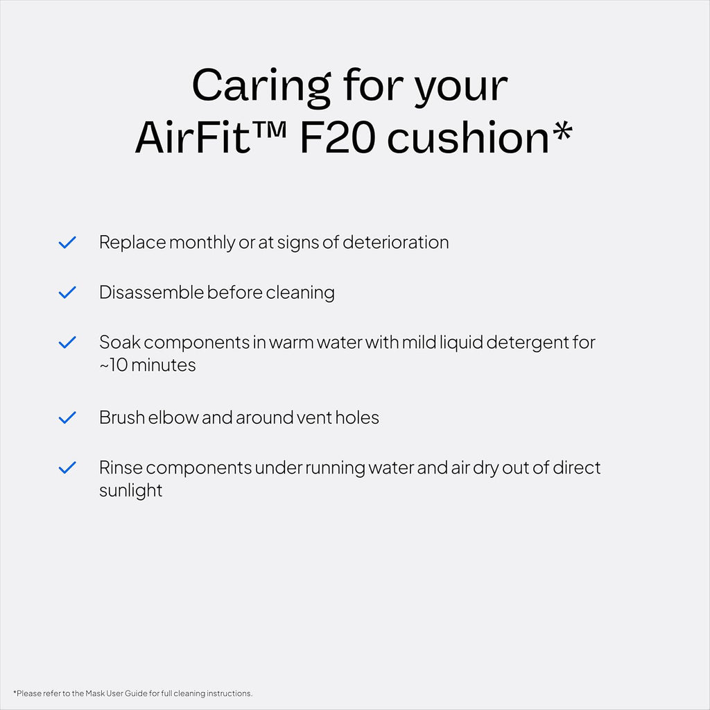 Resmed AirFit F20 Cushion Replacement Full-Face CPAP Mask, Medium