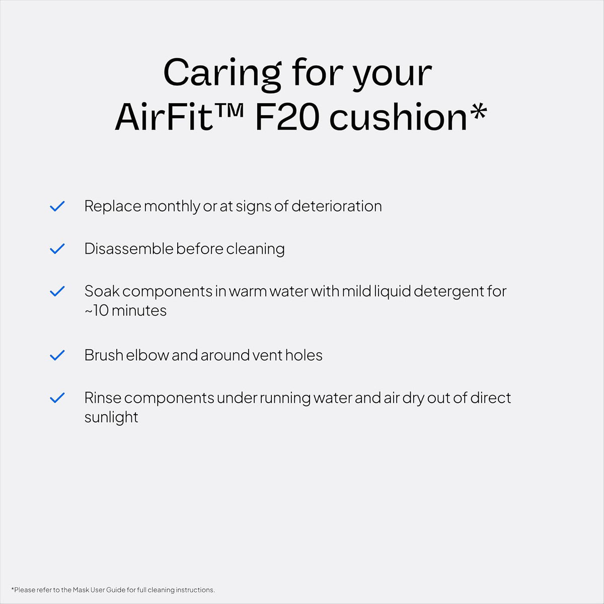 Resmed AirFit F20 Cushion Replacement Full-Face CPAP Mask, Medium