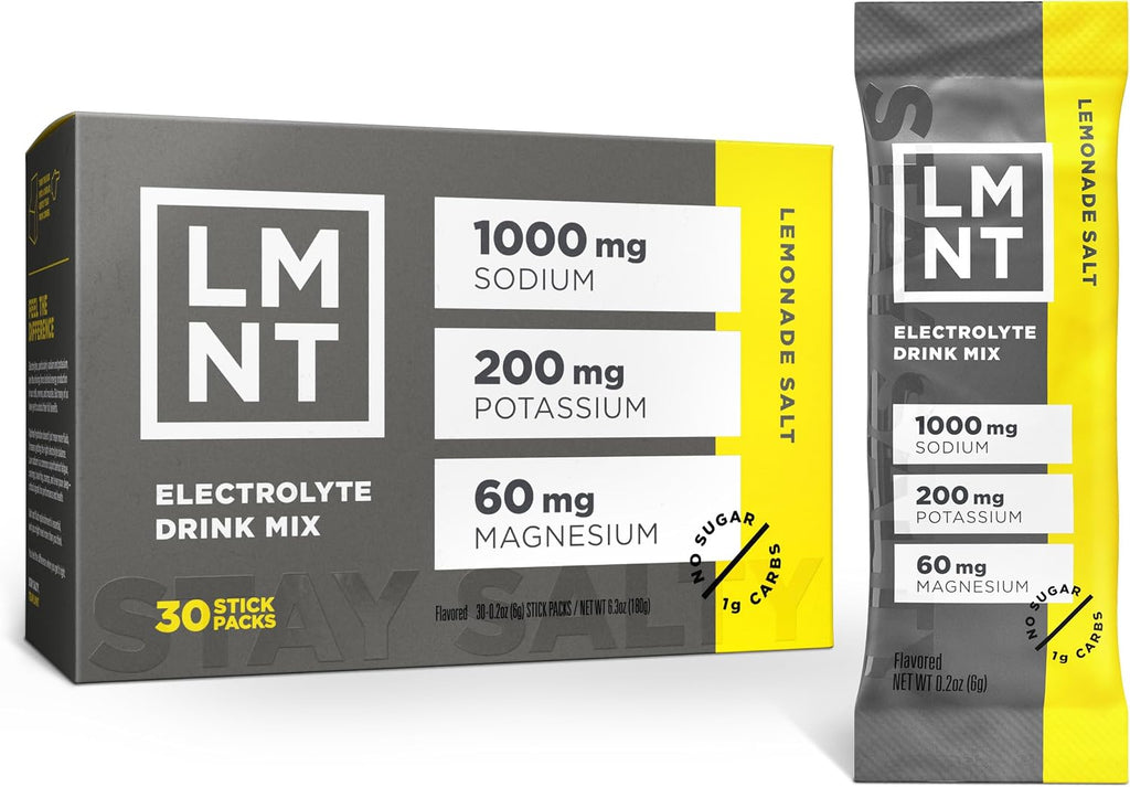 LMNT Zero Sugar Electrolytes - Raspberry Salt | Drink Mix | 30-Count