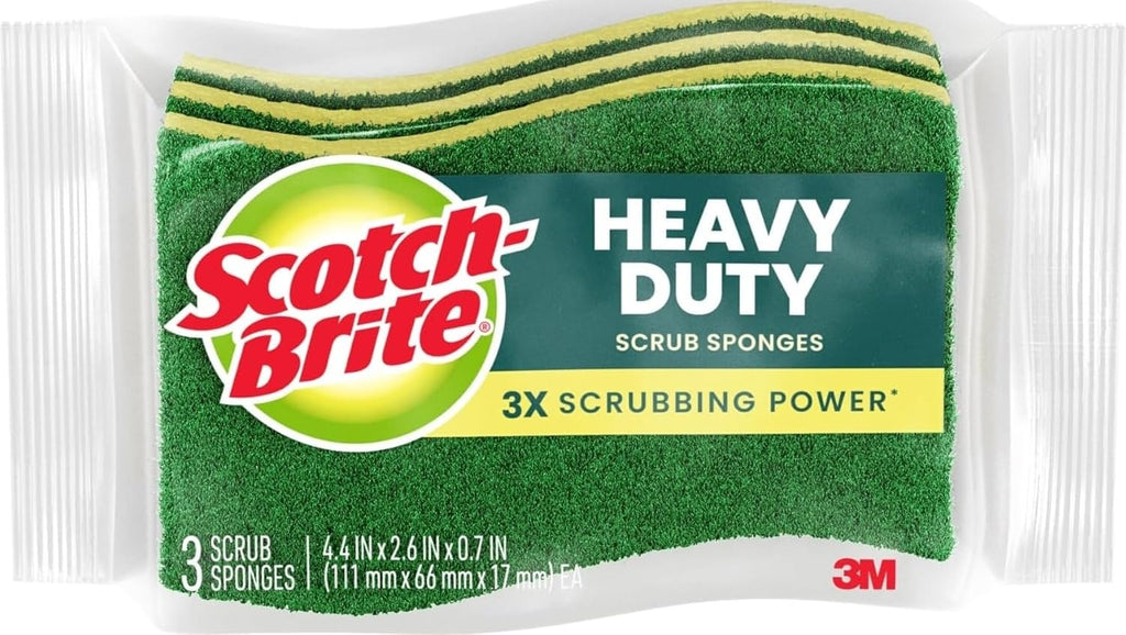 Scotch-Brite Heavy Duty Scrub Sponge, 9 Pack