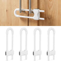 SKYLA HOMES Child Safety Sliding Cabinet Locks, White, 4 Pack, 6 Inch