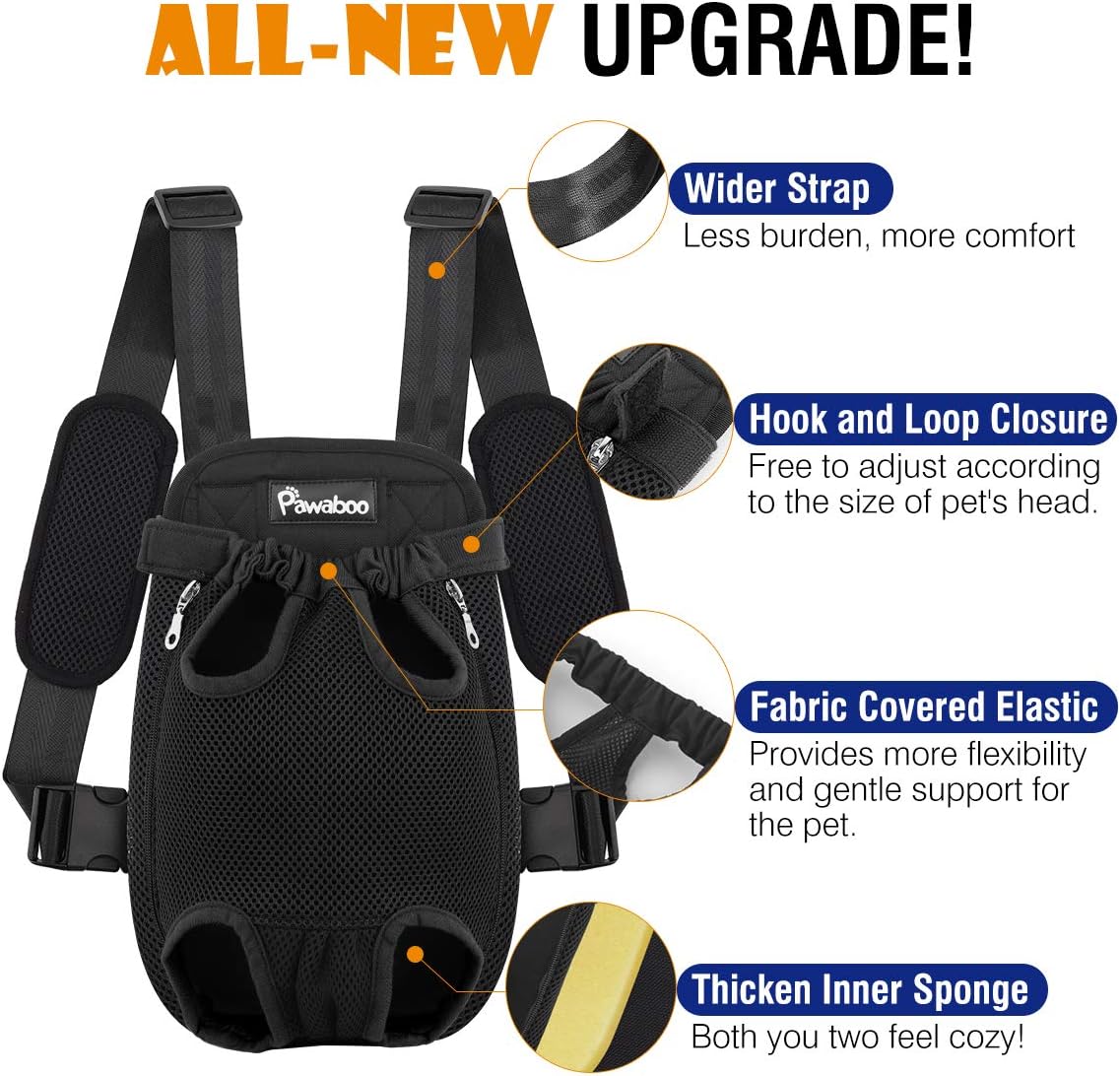 Pawaboo Pet Front Carrier Backpack for Small Medium Dogs
