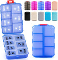 Compact & Foldable Weekly Pill Organizer 2 Times a Day 7 Day AM PM Pill Box