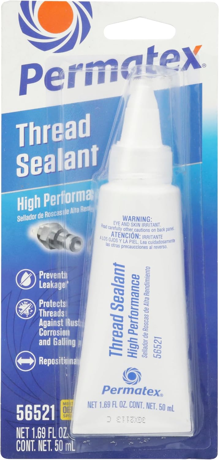Permatex 59214 High Temperature Thread Sealant, 6 ml Tube