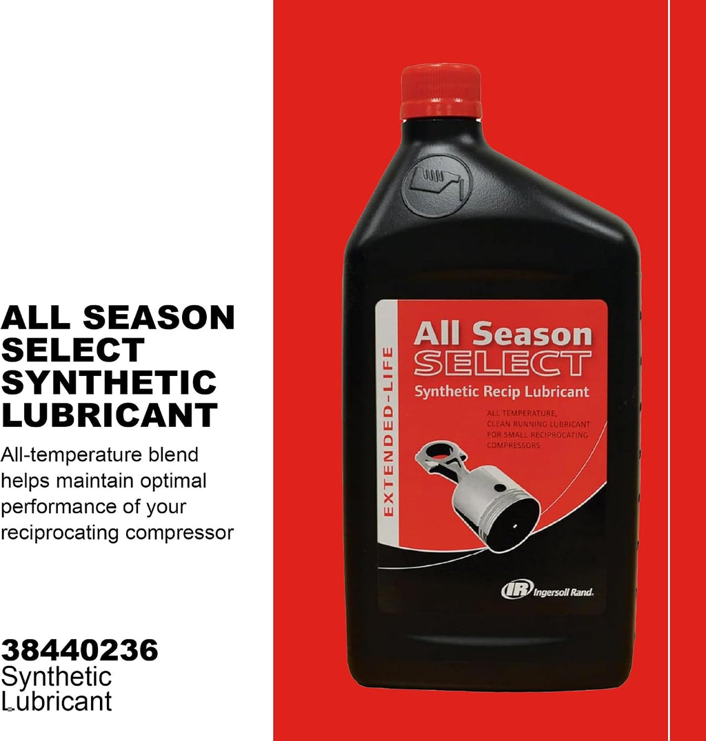 Ingersoll Rand All Season Select Synthetic Air Compressor Oil, 1 L