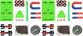 EUDAX Labs Junior Science Magnet Set for Education Science Experiment Tools Icluding Bar/Ring/Horseshoe/Compass Magnets